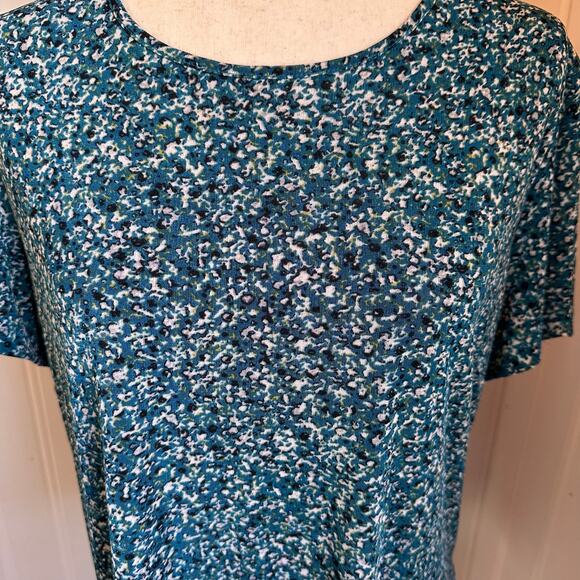 Vintage Y2K Blue Slinky Top L - Picture 3 of 5